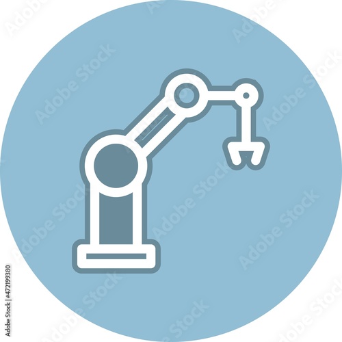 Robotic Line Circle Vector Icon Design