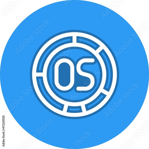 Operating System Line Circle Vector Icon Design