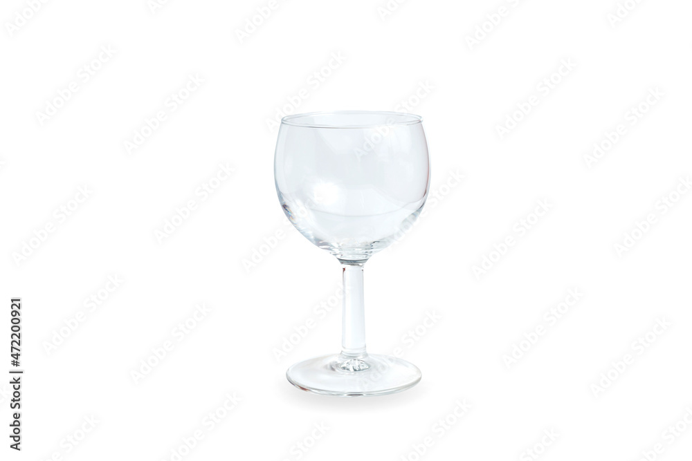 empty wine glass  isolated on white background
