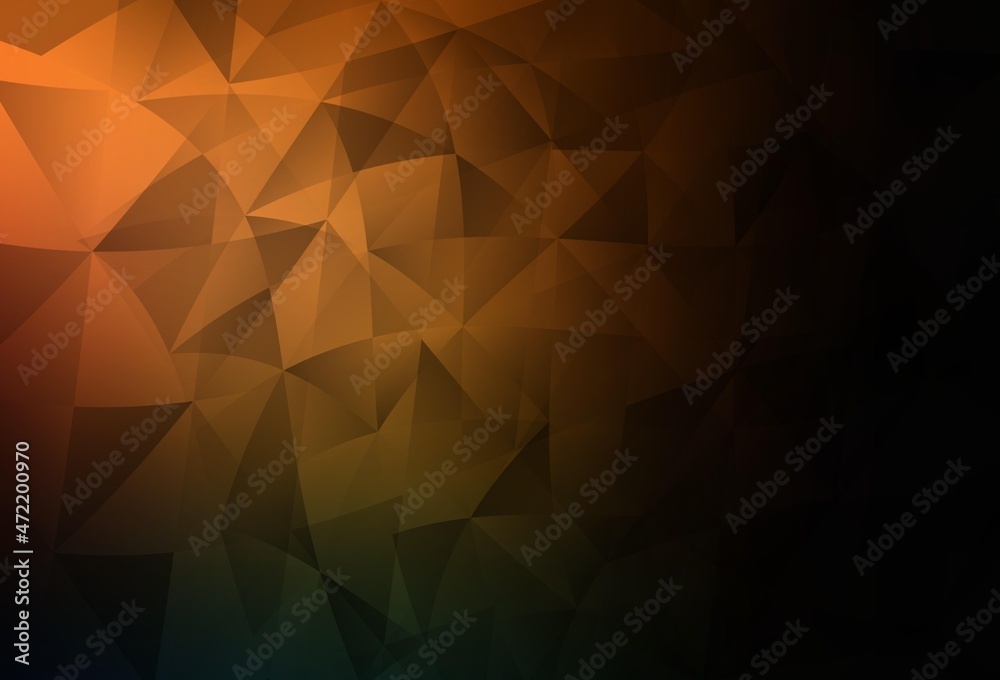 Dark Orange vector pattern with polygonal style. Dark Orange vector pattern with polygonal style.