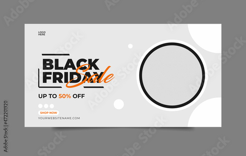 Black friday social media and web banner template