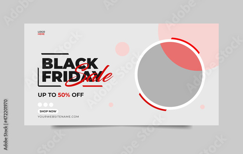 Black friday social media and web banner template