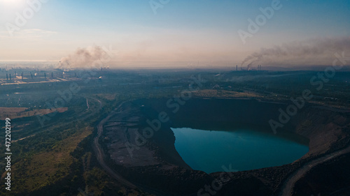 quarry iron ore mining top view © Андрей Трубицын