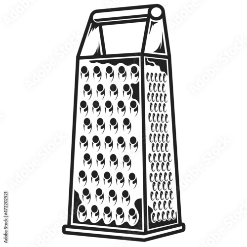 cheese grater vector icon for kitchen utensils