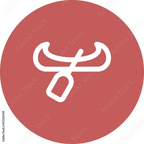 Gondola Line Circle Vector Icon Design