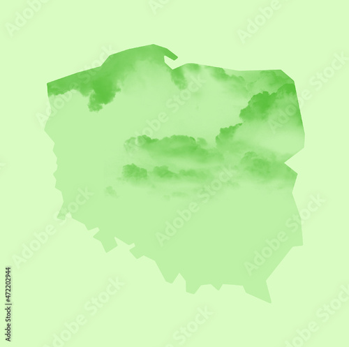 Obraz w ramie Mapa Polski
