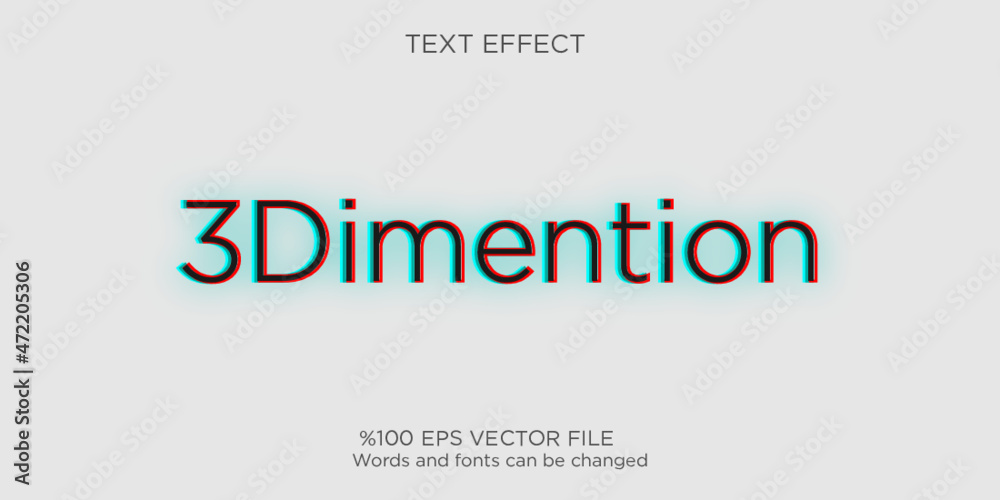 3dimention editable text effect
