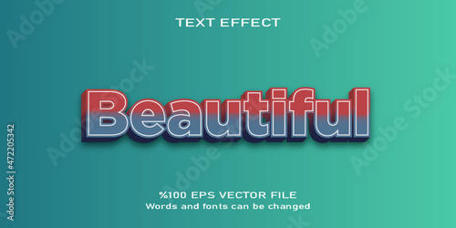 beautiful editable text effect