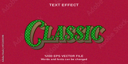 classic editable text effect