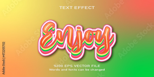 enjoy editable text effect