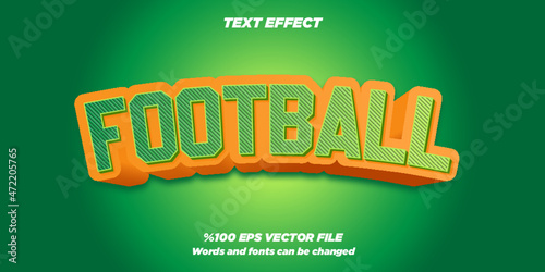 football editable text effect