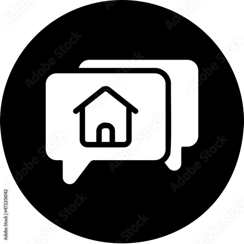 Real estate glyph icon photo