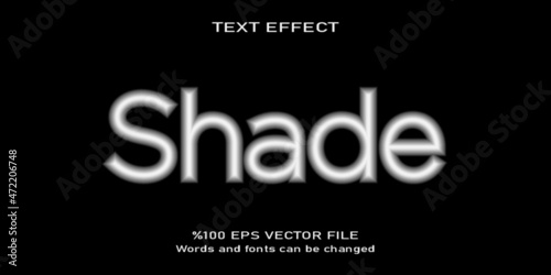 shade editable text effect