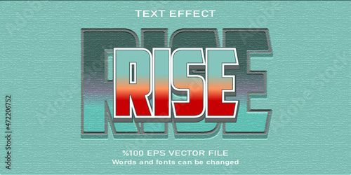 rise editable text effect