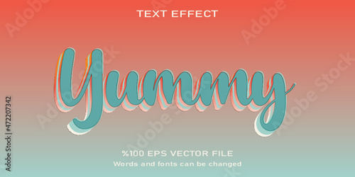 yummy editable text effect