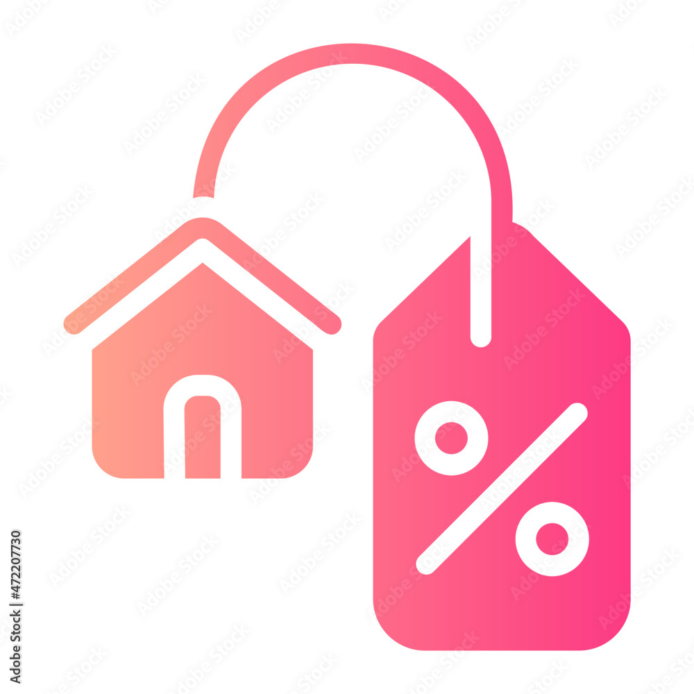 sell house gradient icon