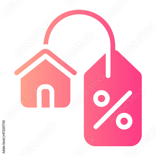 sell house gradient icon