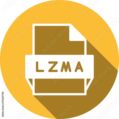 Lzma Glyph Circle Vector Icon Design photo