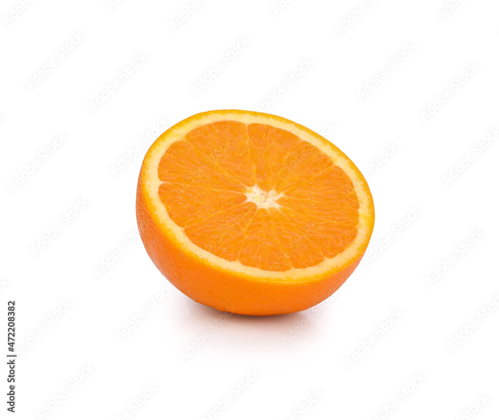 Half of orange isolated on white background. Half of orange isolated on white background.