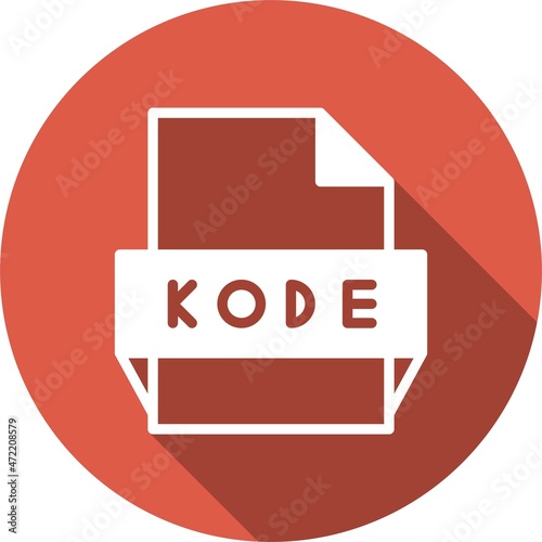 Kode Glyph Circle Vector Icon Design photo