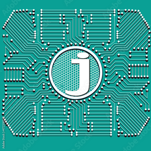 Platine j grün