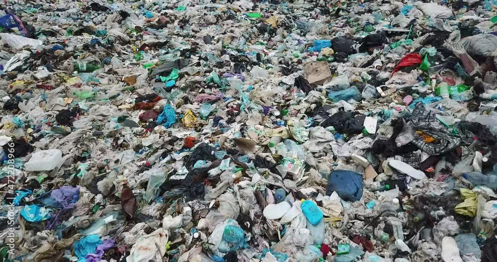 Garbage dump. Environmental pollution. Mountains of garbage