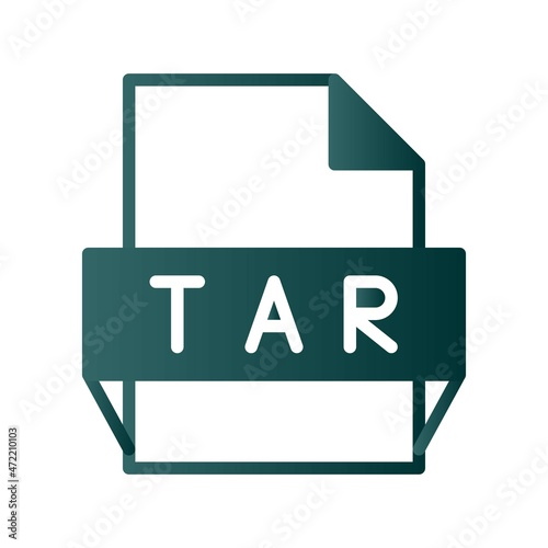 Tar Glyph Gradient Vector Icon Design