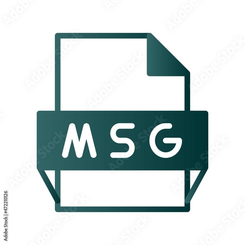 Msg Glyph Gradient Vector Icon Design