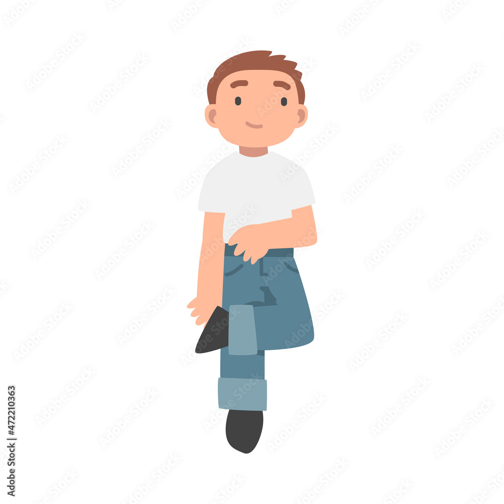 Young Lying Man Sky Watching View from Above Vector Illustration Young Lying Man Sky Watching View from Above Vector Illustration