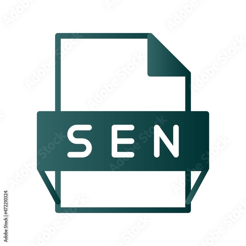 Sen Glyph Gradient Vector Icon Design