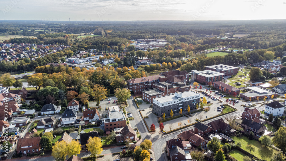 Drohnenaufnahme Haselünne Innenstadt Aerial Drohnenaufnahme Haselünne Innenstadt Aerial