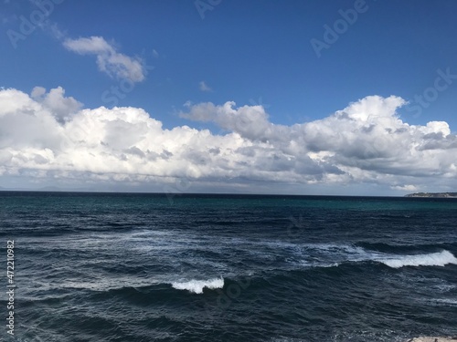 cloudy sky over the sea