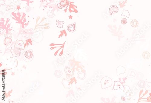 Light Red vector pattern with random forms.