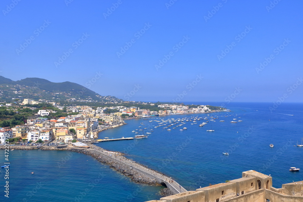 Ischia island - view from castle Aragonese, Italy Ischia island - view from castle Aragonese, Italy