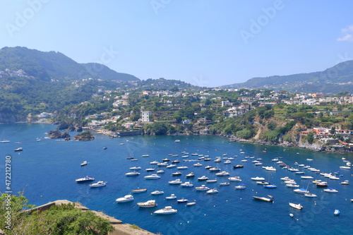 Ischia island - view from castle Aragonese, Italy photo
