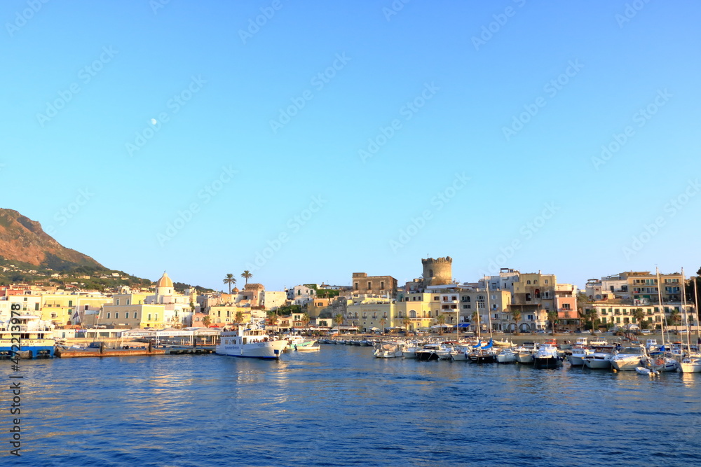 Coastal landscape of Forio on Ischia, town in the Metropolitan City of Naples, Italy