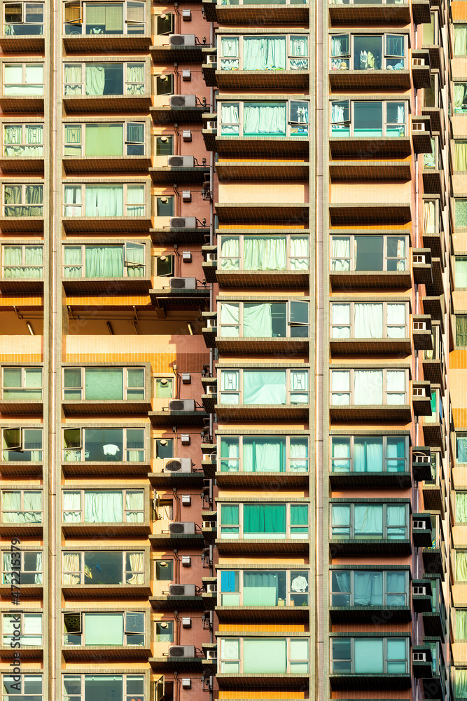 Skyline of tall residential skyscrapers of apartments in Central Hong Kong. Skyline of tall residential skyscrapers of apartments in Central Hong Kong.