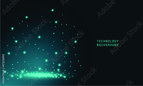Abstract technology hi tech background concept. Wireframe landscape background. Blue abstract hi speed internet technology.