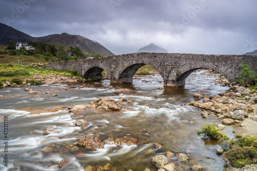 old bridge over the river
