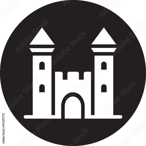 Castle glyph icon