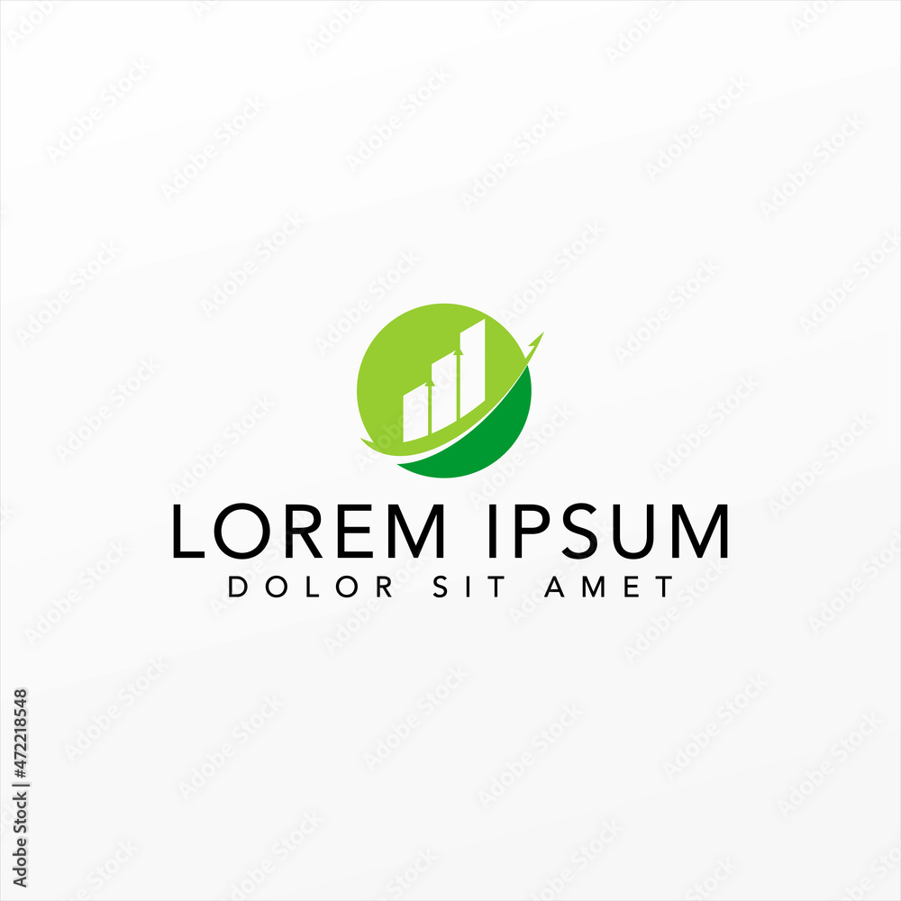 Financial Logo Design Template Vector

