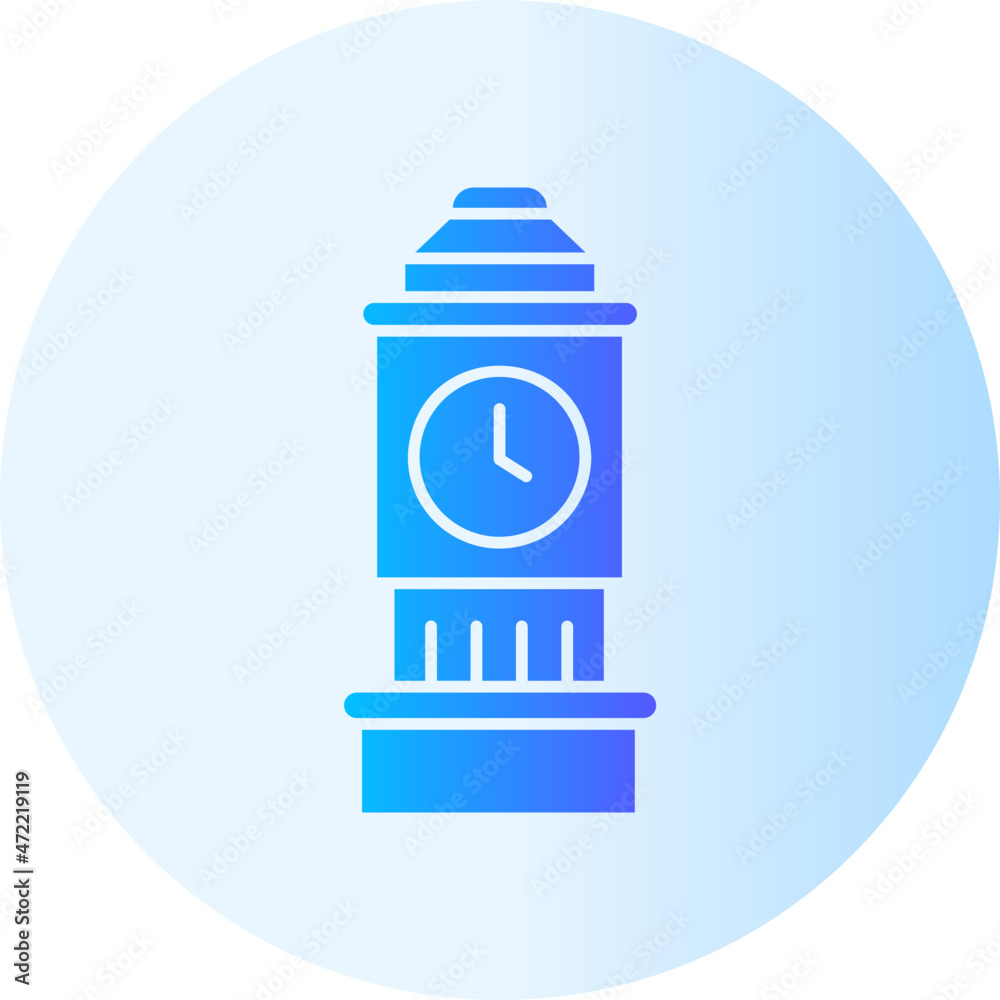 clock tower gradient icon clock tower gradient icon