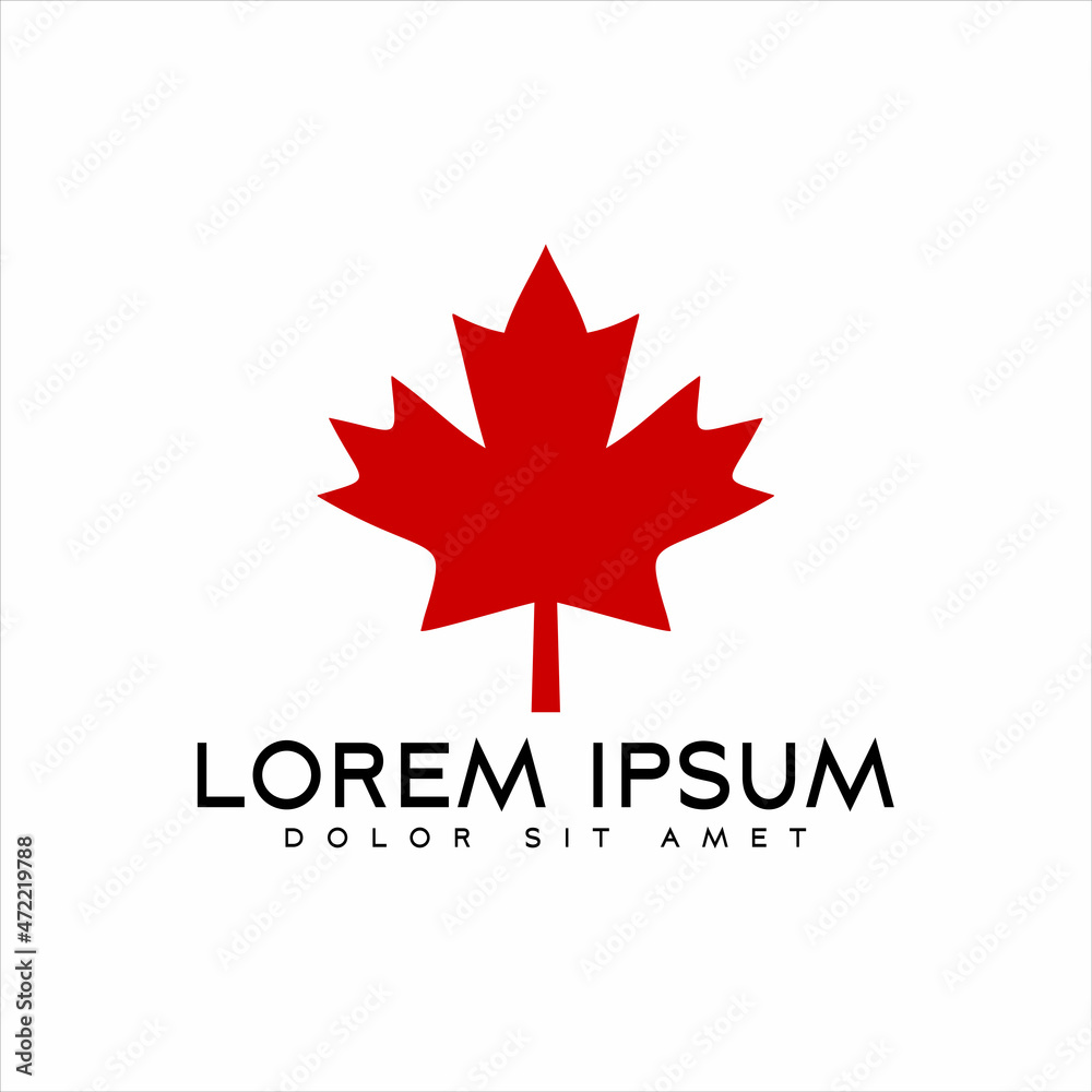 Canadian vector symbol, Maple leaf vector icon on a white background Canadian vector symbol, Maple leaf vector icon on a white background