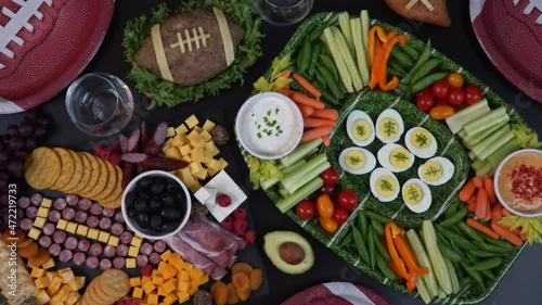 Vegetable platter especially for american football game celebration. photo