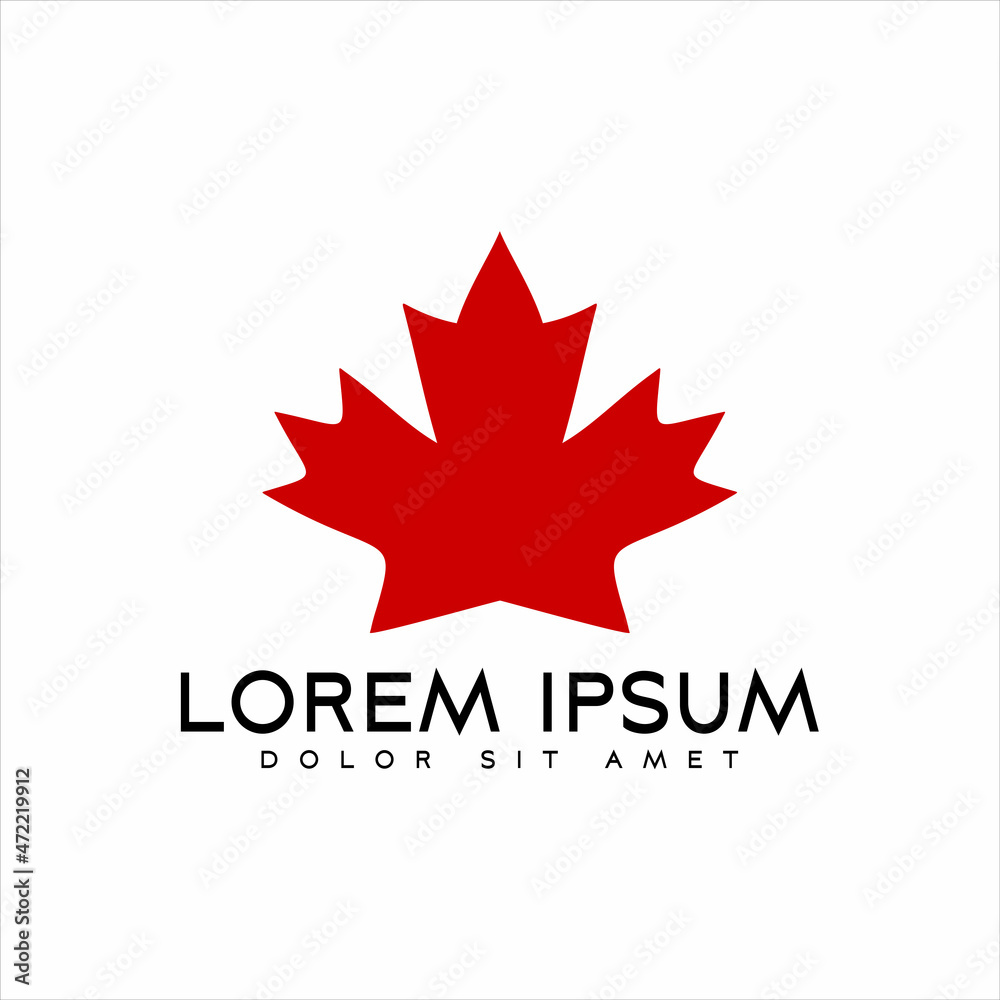 Canadian vector symbol, Maple leaf vector icon on a white background Canadian vector symbol, Maple leaf vector icon on a white background