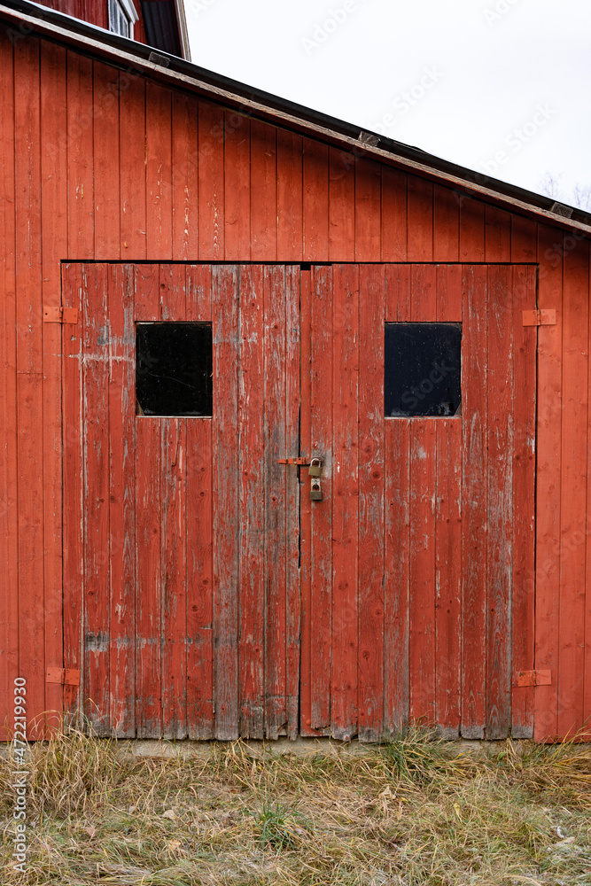 a red wooden gate a red wooden gate