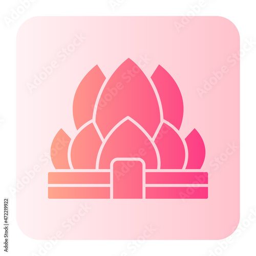 lotus temple gradient icon