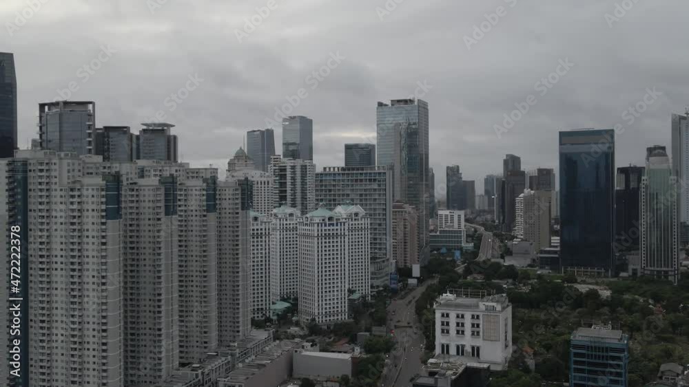 Aerial view of city buildings in Jakarta, Indonesia Aerial view of city buildings in Jakarta, Indonesia