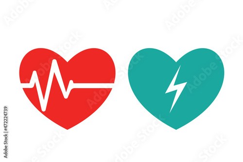 AED icon. Emergency defibrillator sign or icon on white background for website, application, printing, document, poster design, etc. vector EPS10