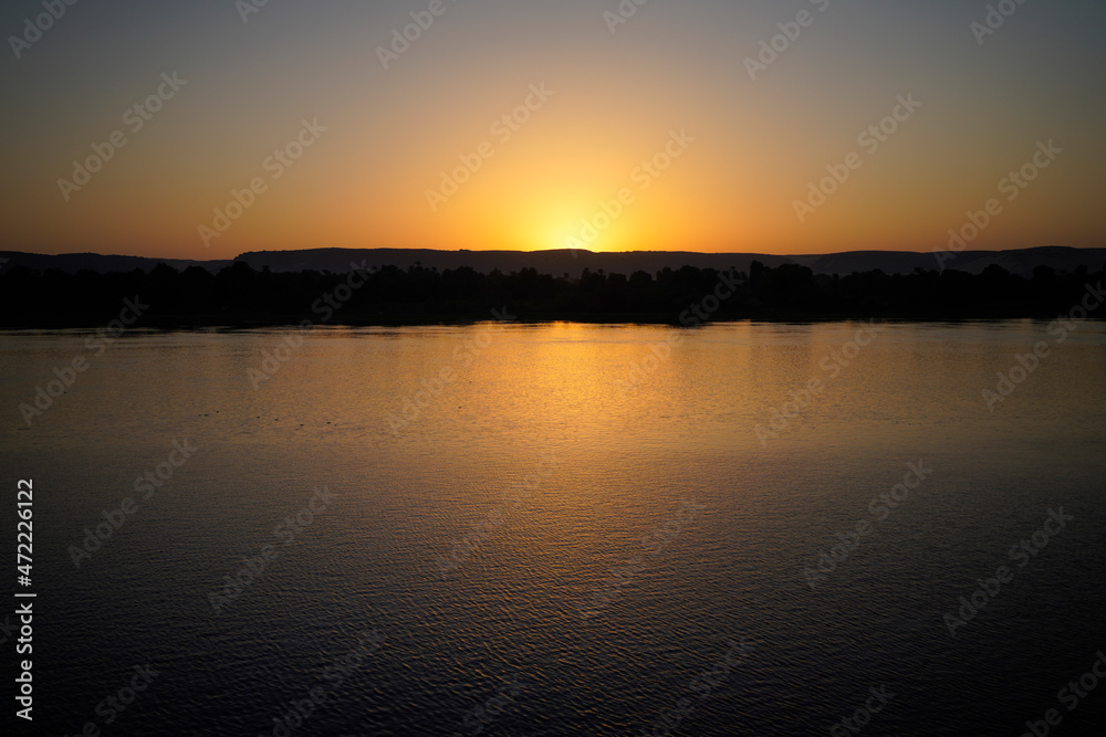Sunset in Nile River, 2021.